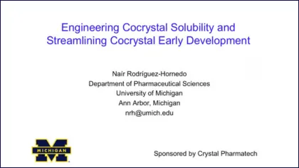 Engineering Cocrystal Solubility and Streamlining Cocrystal Early Development